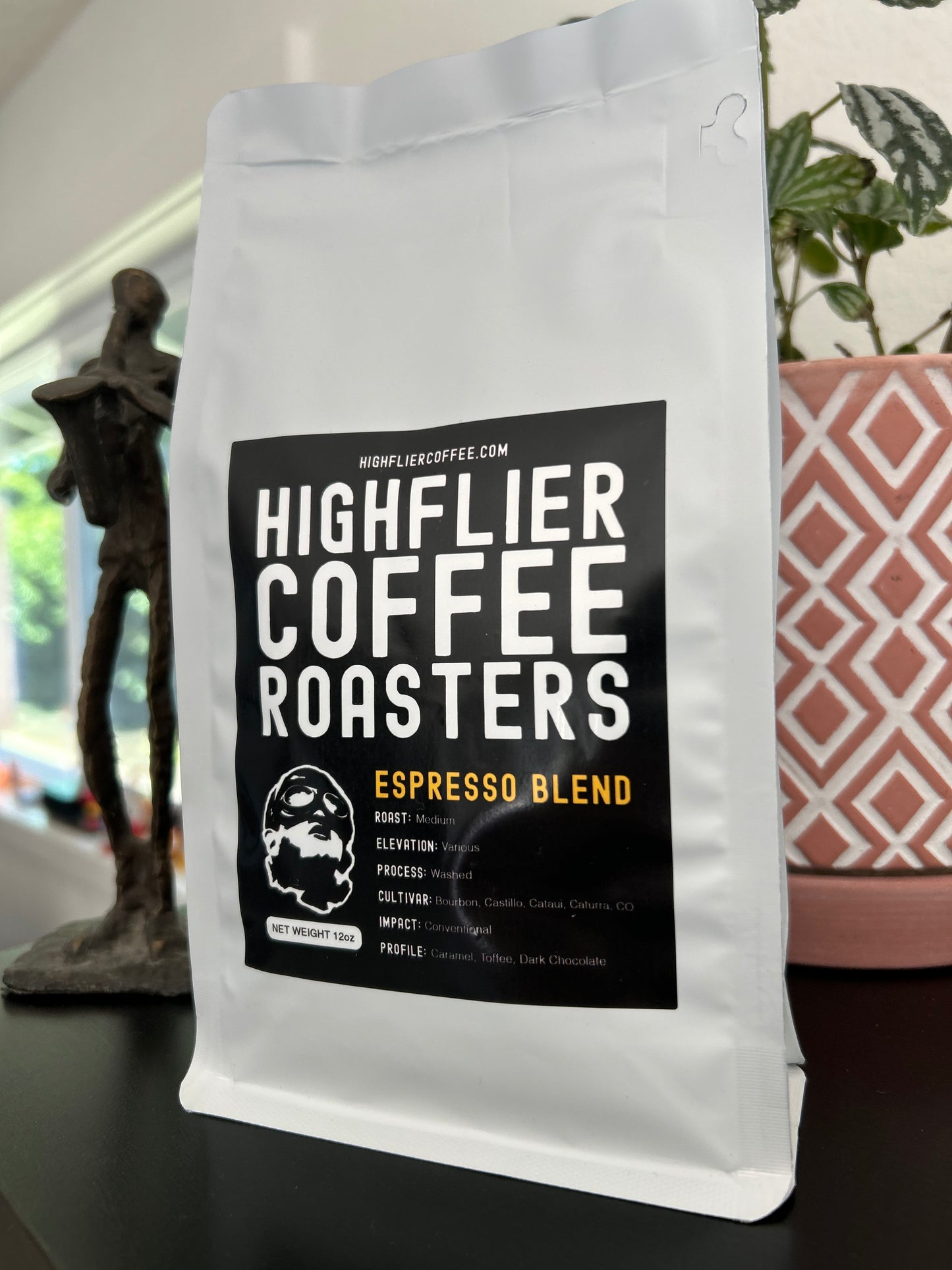 Bag of Highflier Coffee - Whole Bean Espresso Blend